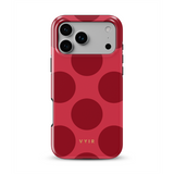 Large Polka Dots, Karmesinrot - Tough Handyhülle
