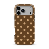 Classic Polka Dots, Elegant Brown - Tough Handyhülle