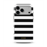 Horizontal Stripes, Schwarz und Weiß - Tough Handyhülle