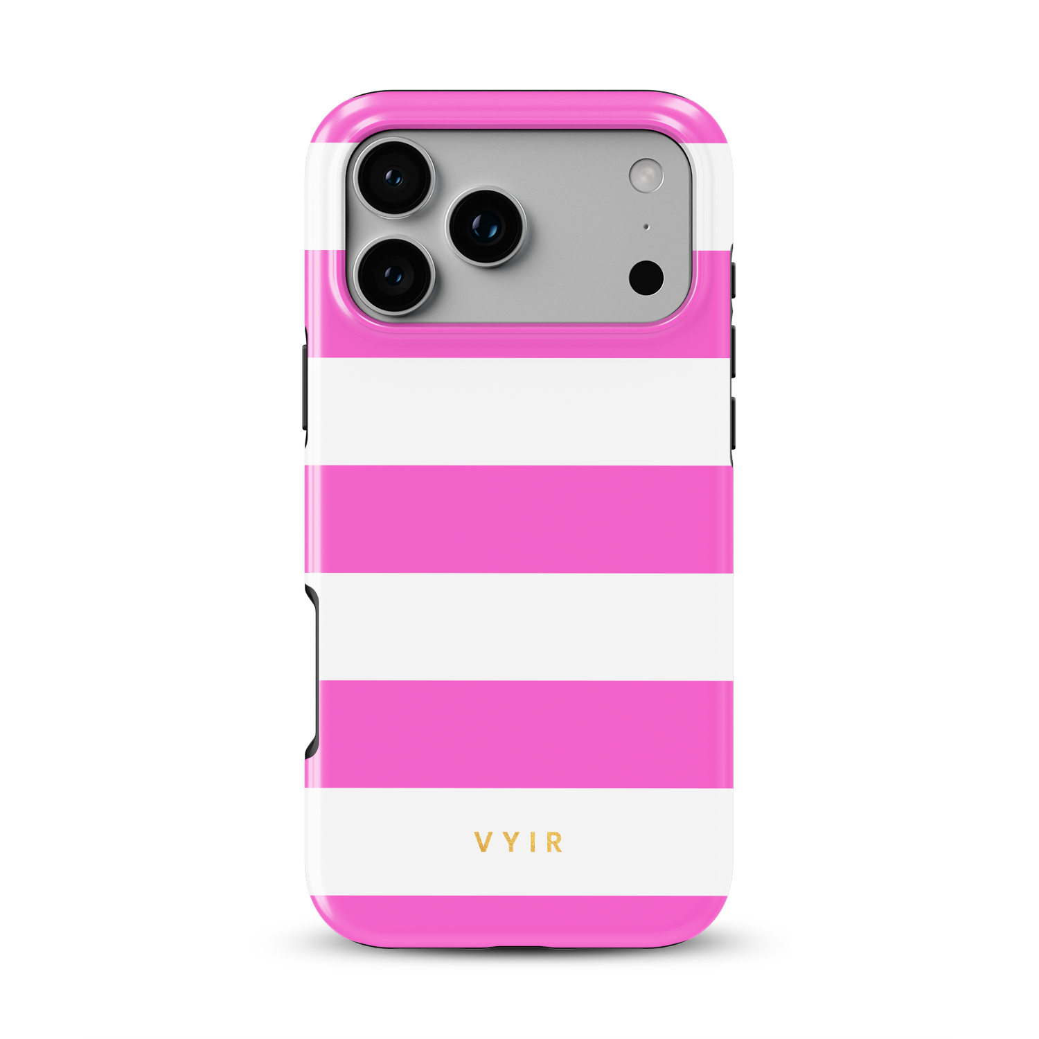 Horizontal Stripes, Fashion Pink - Shockproof Phone Case - VYIR