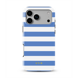 Horizontal Stripes, Pariser Blau - Tough MagSafe iPhone-Handyhülle