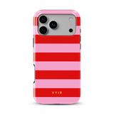Horizontal Stripes, Red Blush - Tough MagSafe iPhone-Handyhülle