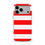 Horizontal Stripes, Red Silk - Tough Handyhülle