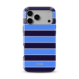 Horizontal Stripes, Rivoli Blue - Tough Handyhülle