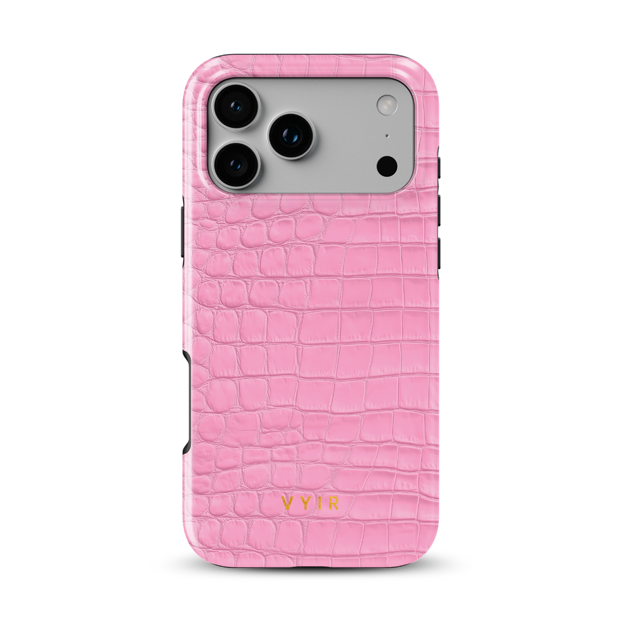Croc Leather Print Pink - Tough MagSafe iPhone-Hülle