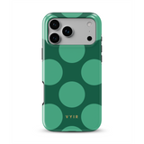 Large Polka Dots, Smaragdgrün - Tough MagSafe iPhone-Hülle
