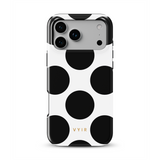Large Polka Dots, Mono Black - Tough MagSafe iPhone-Hülle