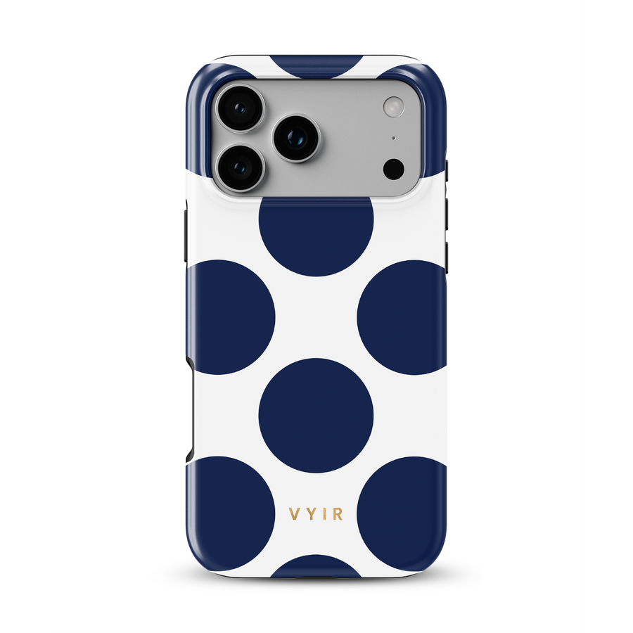 Large Polka Dots, Old Money Blau - Tough MagSafe iPhone-Hülle
