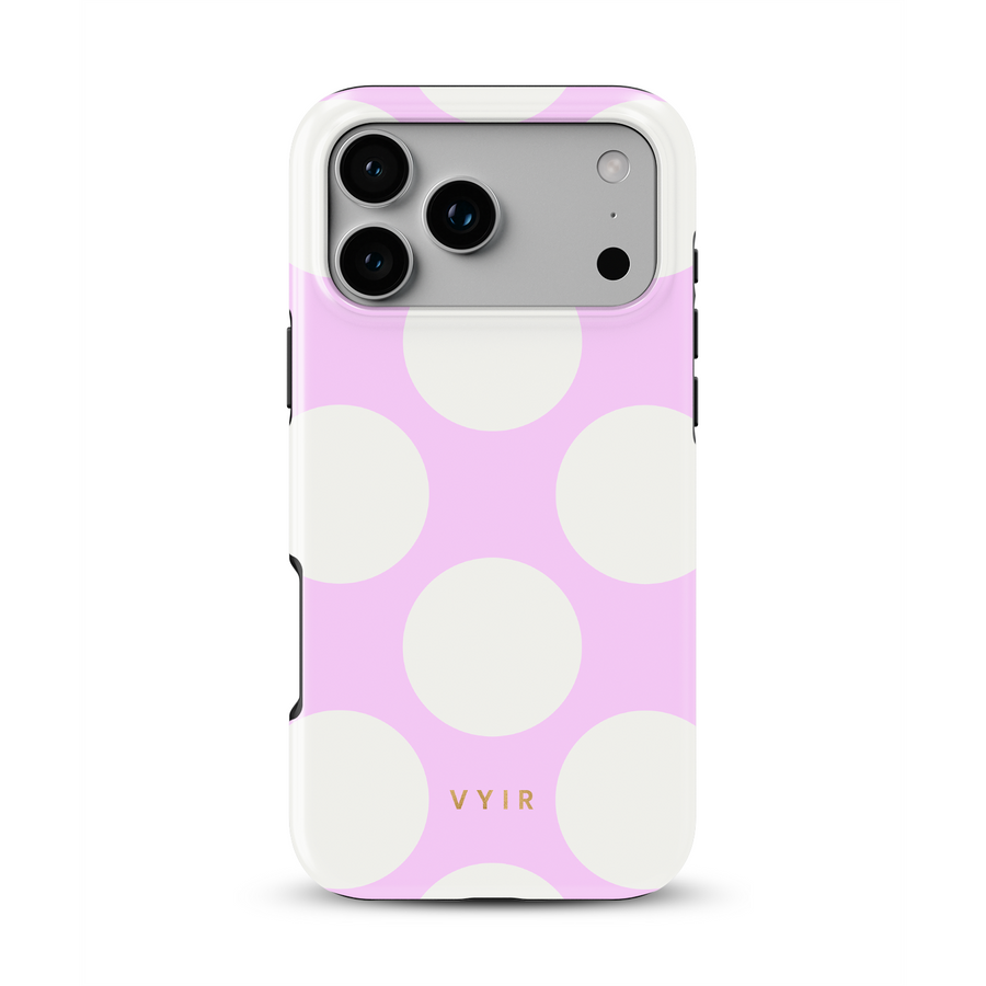 Large Polka Dots, Vanillerosa - Tough MagSafe iPhone-Hülle