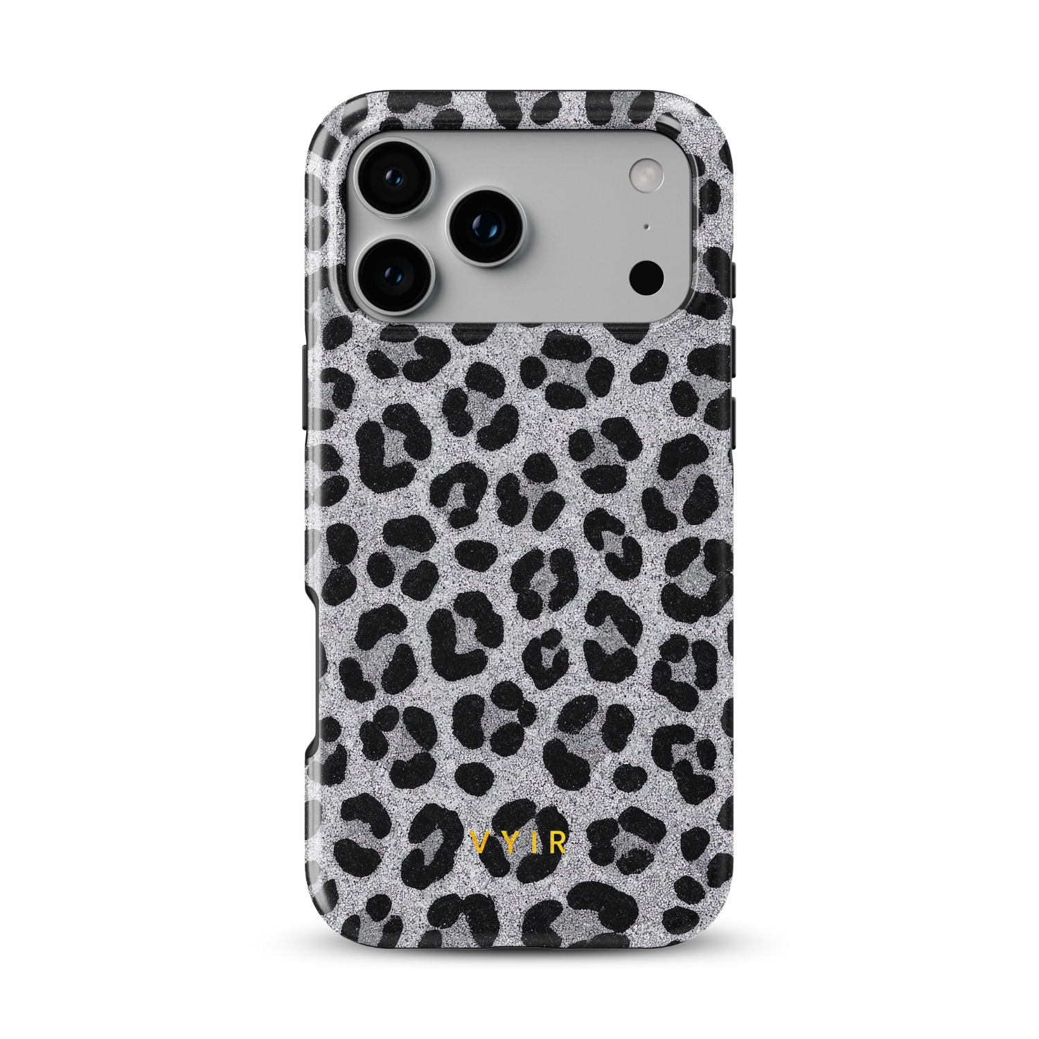 Luxe Leopard Silver - Shockproof Phone Case - VYIR
