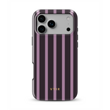Luxe Stripes, Pflaume - Tough MagSafe iPhone-Hülle