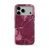 Pure Marble Burgunderrot - Tough MagSafe iPhone Handyhülle