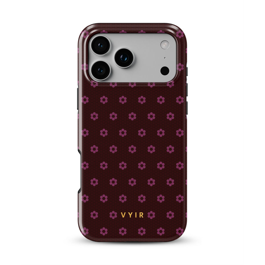 VYIR Signature Flowers, Burgunderrot - Tough MagSafe iPhone Handyhülle