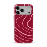 Swirl Lines, Pink & Rot - Tough Handyhülle