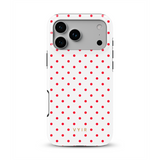 Tiny Polka Dots, Funkelndes Rot - Tough MagSafe iPhone-Hülle