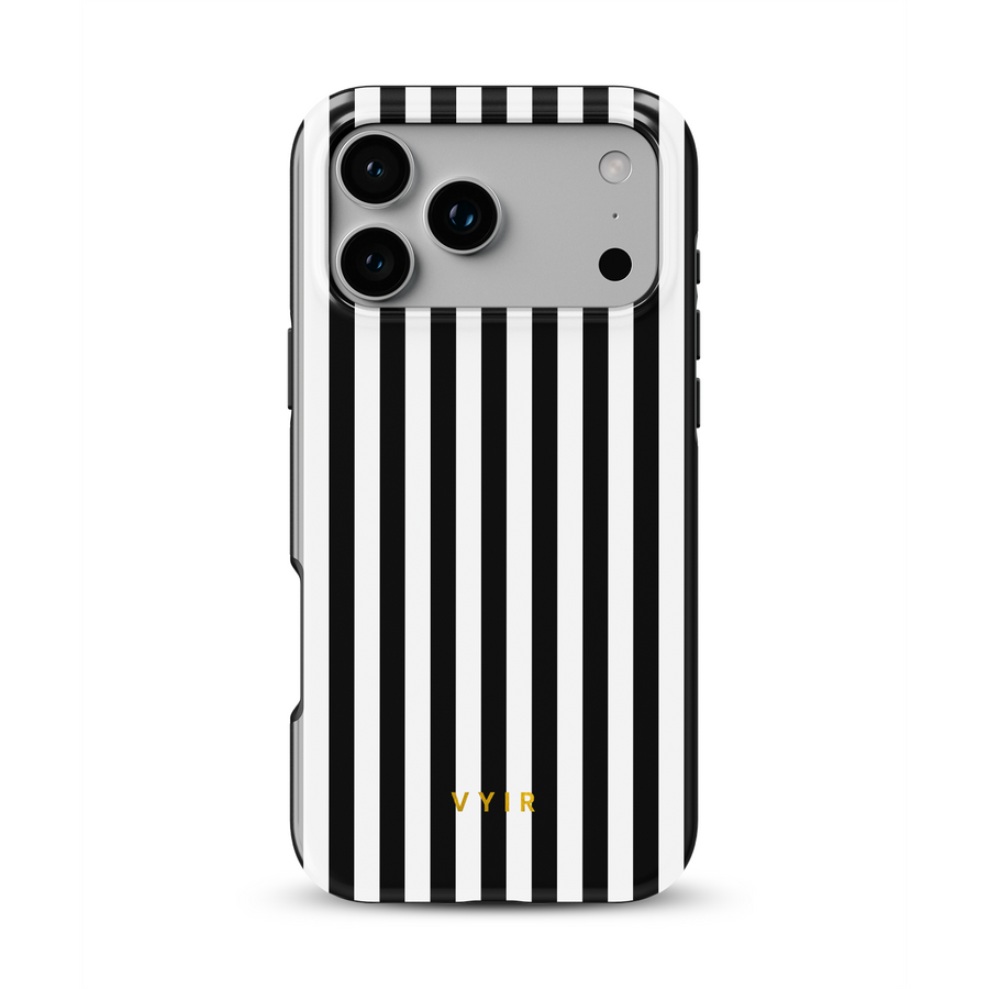 Vertical Stripes, Black and White - Tough MagSafe iPhone Hülle