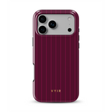 Vertical Stripes, Merlot - Tough MagSafe iPhone Hülle