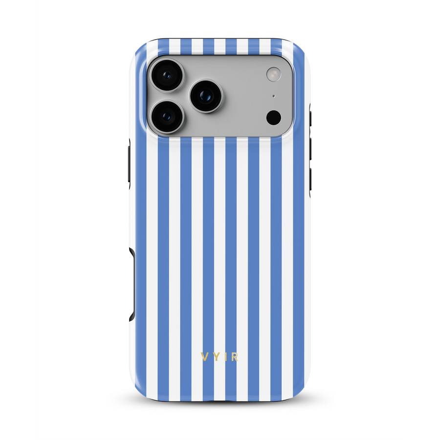 Vertical Stripes, Parisian Blue - Tough MagSafe iPhone Hülle
