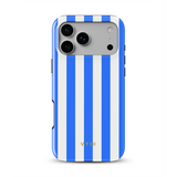 Vertical Stripes, Riviera Blue - Tough MagSafe iPhone Hülle