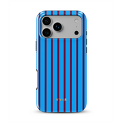 Vertical Stripes, Track Blue - Shockproof Phone Case - VYIR