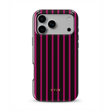 Vertical Stripes, Wine Red - Tough MagSafe iPhone-Hülle