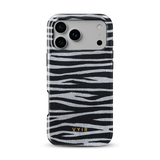 Zebra Gleam Silver - Tough MagSafe iPhone-Handyhülle