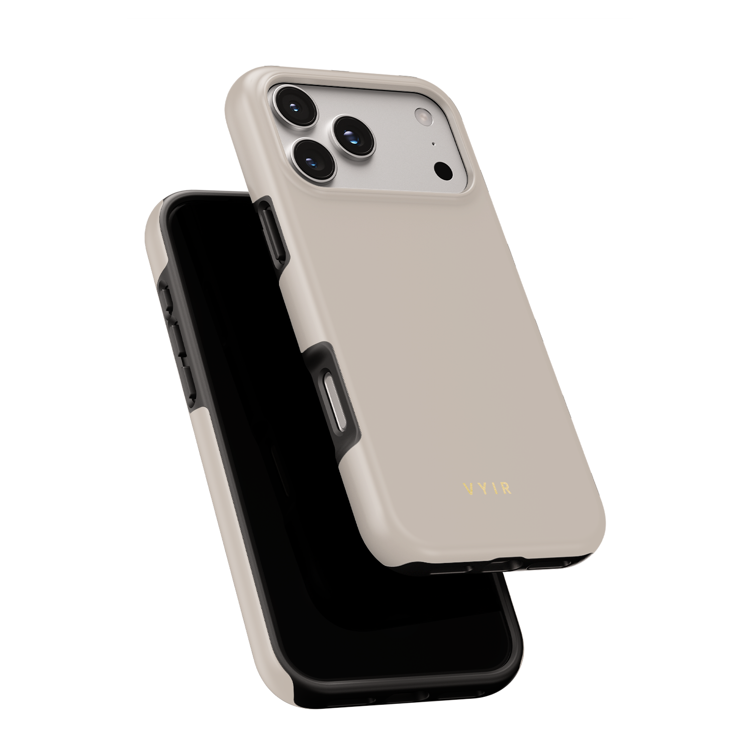 VYIR Signature Solid Colors, Beige - Shockproof MagSafe iPhone Case - VYIR