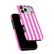 Vertical Stripes, Fashion Pink - Shockproof Phone Case - VYIR