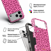 Leopard Elegance Pink - Shockproof Phone Case - VYIR
