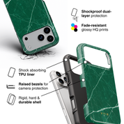 Pure Marble Green - Shockproof Phone Case - VYIR