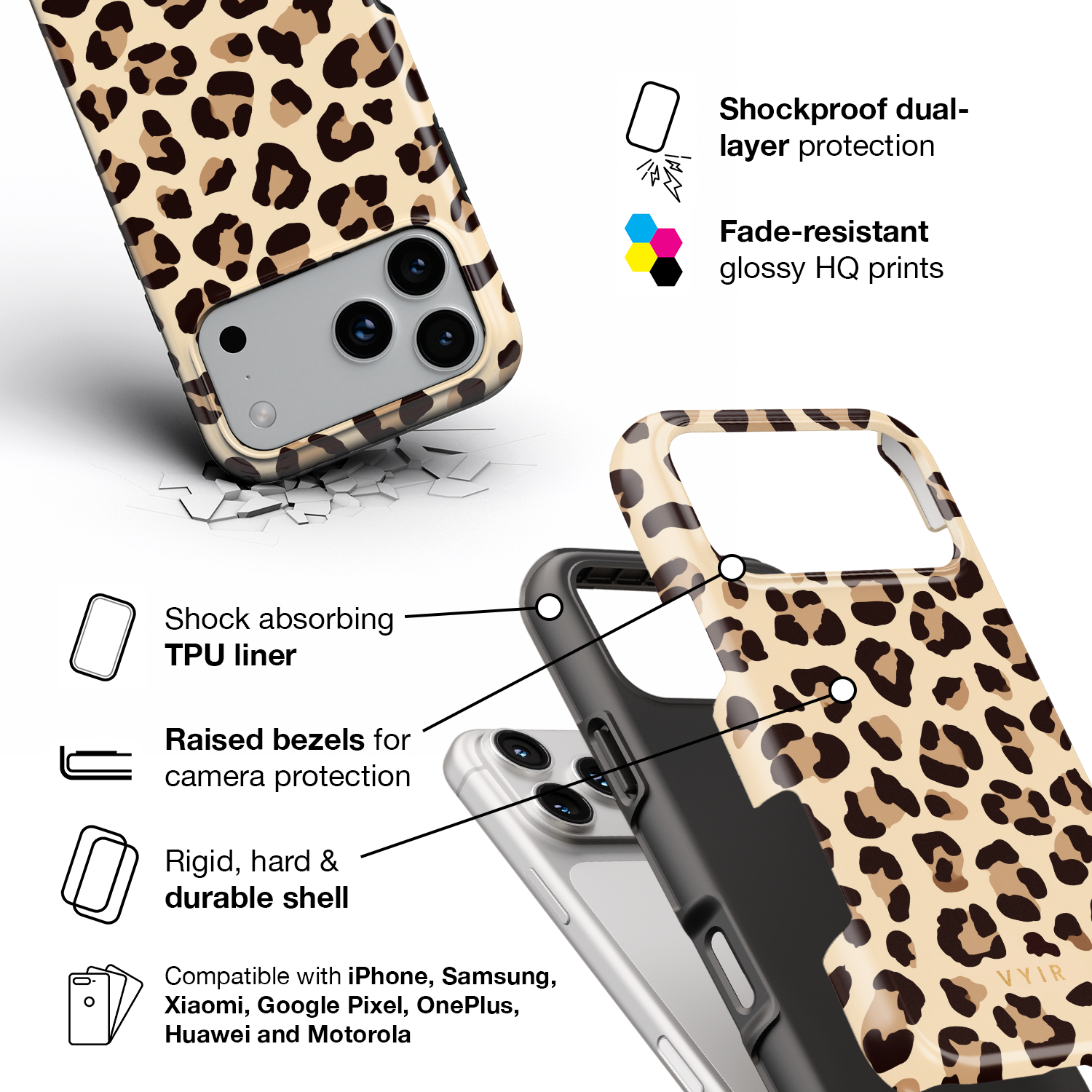 Roar & Glam - Shockproof Phone Case - VYIR