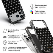 VYIR Signature Flowers, Dark Grey - Shockproof Phone Case - VYIR