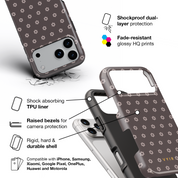 VYIR Signature Flowers, Taupe - Shockproof Phone Case - VYIR