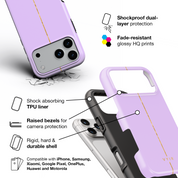 VYIR Signature Golden Line, Lavender Purple - Shockproof Phone Case - VYIR