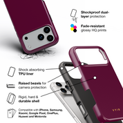 VYIR Signature Solid Colors, Burgundy - Shockproof Phone Case - VYIR