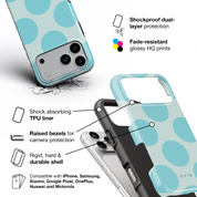 Big Polka Dots, Lagoon - Shockproof iPhone Case - VYIR