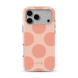 Big Polka Dots, Peach Pop - Tough iPhone-Hülle