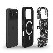 Tortoiseshell, Black and White - Shockproof MagSafe iPhone Case - VYIR
