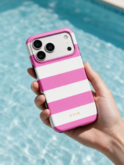 Horizontal Stripes, Fashion Pink - Tough Handyhülle