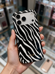 Zebra Luxe, Schwarz und Weiß - Tough MagSafe-iPhone-Hülle